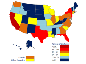 Map: Where our students come from