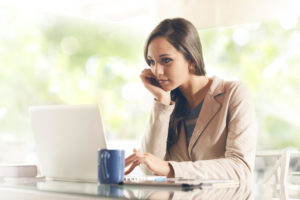 Female accountant in office