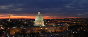 US Capitol Building at dusk